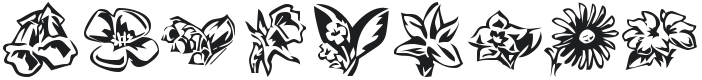 KR Beautiful Flowers 3 Font Preview