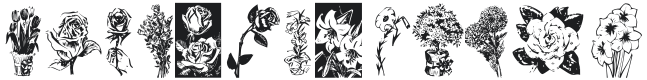 KR Beautiful Flowers Font Preview