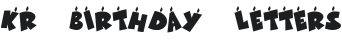 KR Birthday Letters Font Preview