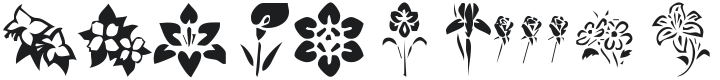 KR Blossoms 1 Font Preview