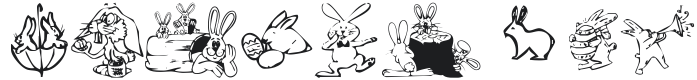 KR Bunny Dings Font Preview