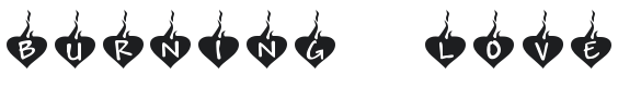 KR Burning Love Font Preview