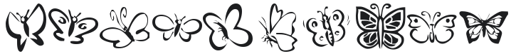KR Butterflies Font Preview