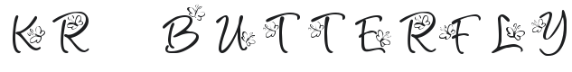 KR Butterfly Font Preview