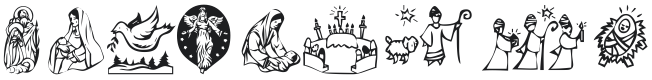 KR Christmas Dings 2004 Four Font Preview