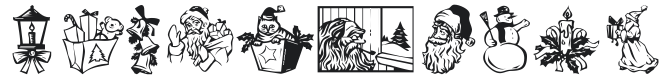 KR Christmas Dings 2004 Three Font Preview