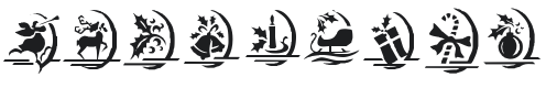 KR Christmas Dings One Font Preview
