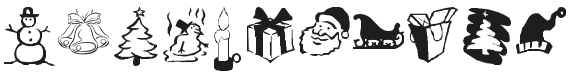 KR Christmas Dings Three Font Preview