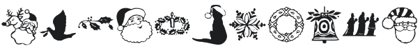 KR Christmas Dings Two Font Preview