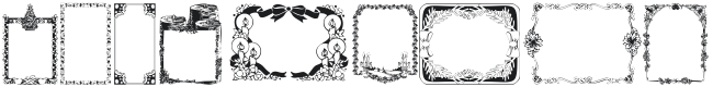 KR Christmas Frames Font Preview