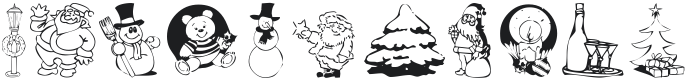 KR Christmas Jewels 2005 Font Preview