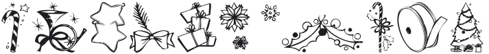 KR Christmas Jewels 2005 5 Font Preview
