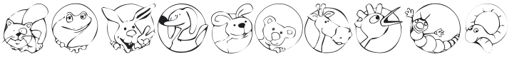 KR Circle Scraps Font Preview