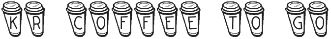 KR Coffee To Go Font Preview
