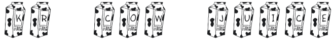 KR Cow Juice Font Preview