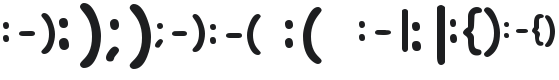 KR Deb's Emoticons Font Preview