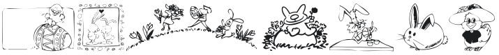 KR Easter 2002 Font Preview