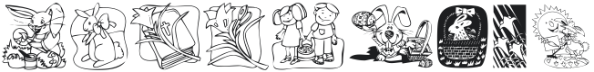 KR Easter 2003 Font Preview