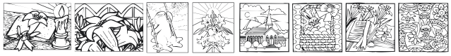 KR Easter Squares Font Preview