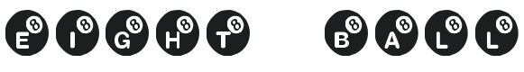 KR Eight Ball Font Preview