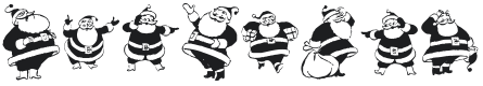 KR Eight Santas Font Preview