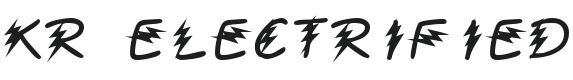 KR Electrified Font Preview