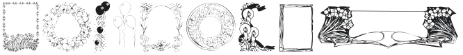 KR Fab Frames and Borders Font Preview