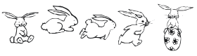 KR Five Bunnies Font Preview