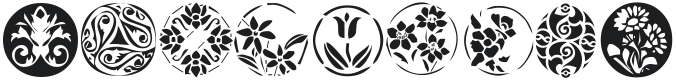 KR Fleurish Circle Font Preview