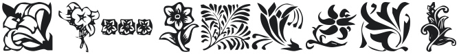 KR Fleurish Floral Font Preview