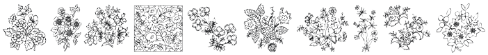 KR Floral Color Me Font Preview