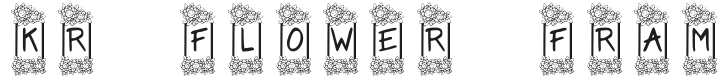KR Flower Frame Font Preview