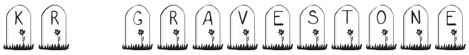KR Gravestone Font Preview