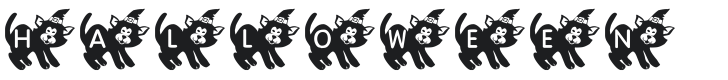 KR Halloween Kitten Font Preview