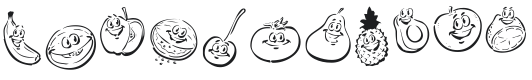 KR Happy Fruit Font Preview