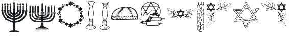 KR Happy Hanukhah Font Preview