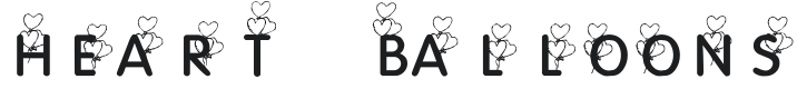 KR Heart Balloons Font Preview