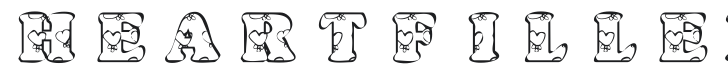 KR Heartfilled Font Preview