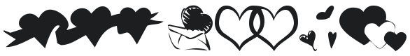 KR Hearts Along Font Preview