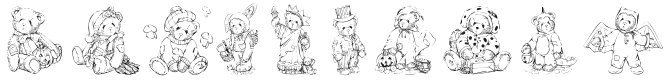 KR Holiday Teddies Font Preview