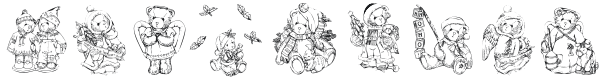 KR Holiday Teddies Two Font Preview
