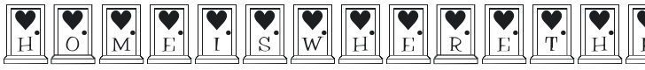 KR Home Is Where The Heart Is Font Preview