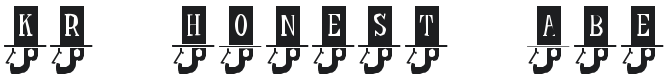 KR Honest Abe Font Preview