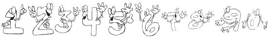 KR I'm This Many! Font Preview