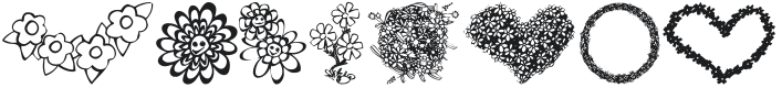 KR Just The Flowers Font Preview
