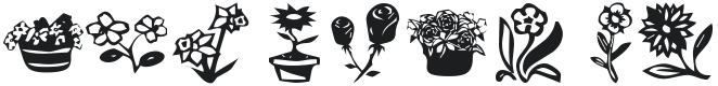 KR Kat's Flowers 4 Font Preview