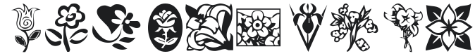 KR Kat's Flowers Font Preview