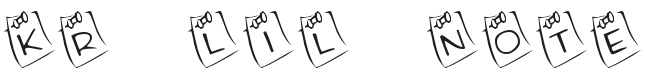 KR Lil Note Font Preview