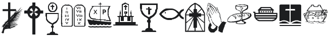 KR Lynda's Christian Dings Font Preview