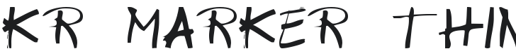 KR Marker Thin Font Preview